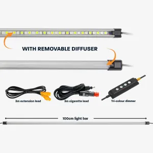 100cm (1m) Tri-Colour LED Light Bar Kit with Diffuser