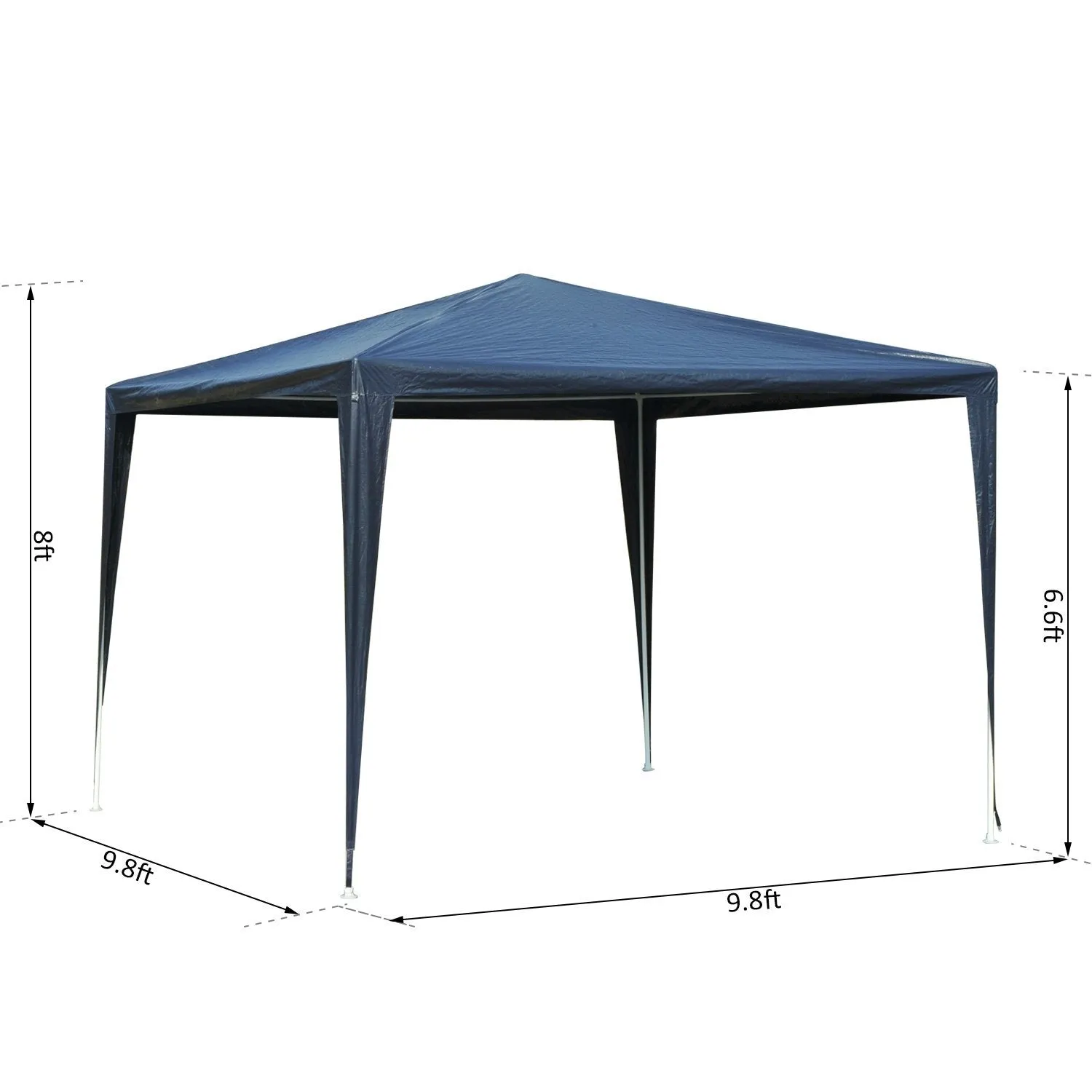 10x10 ft Party Gazebo Canopy Tent - Blue or White