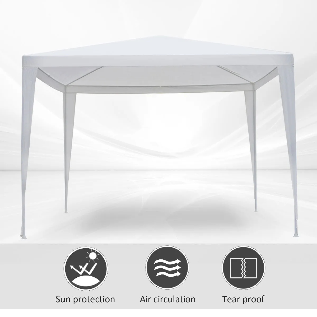 10x10 ft Party Gazebo Canopy Tent - Blue or White