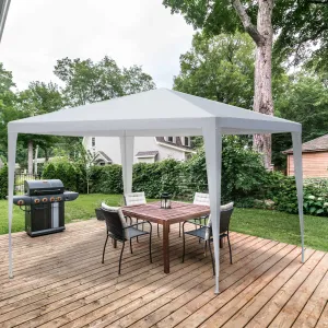 10x10 ft Party Gazebo Canopy Tent - White