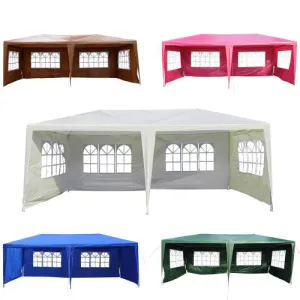 10x20 ft Party Canopy Tent with 4 Removable Walls - Coffee/Pink/Green/Blue/White