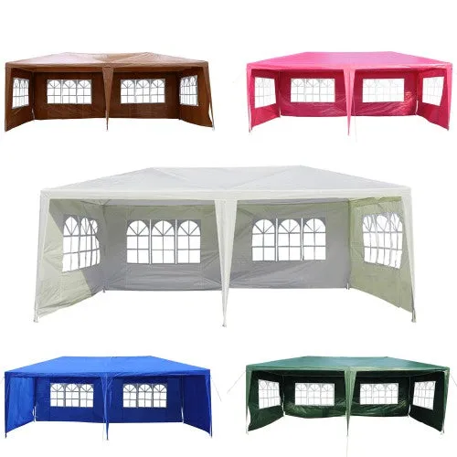 10x20 ft Party Canopy Tent with 4 Removable Walls - Coffee/Pink/Green/Blue/White