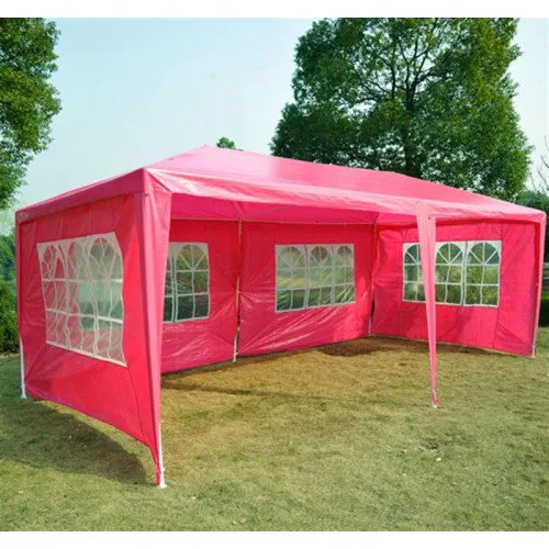 10x20 ft Party Canopy Tent with 4 Removable Walls - Coffee/Pink/Green/Blue/White