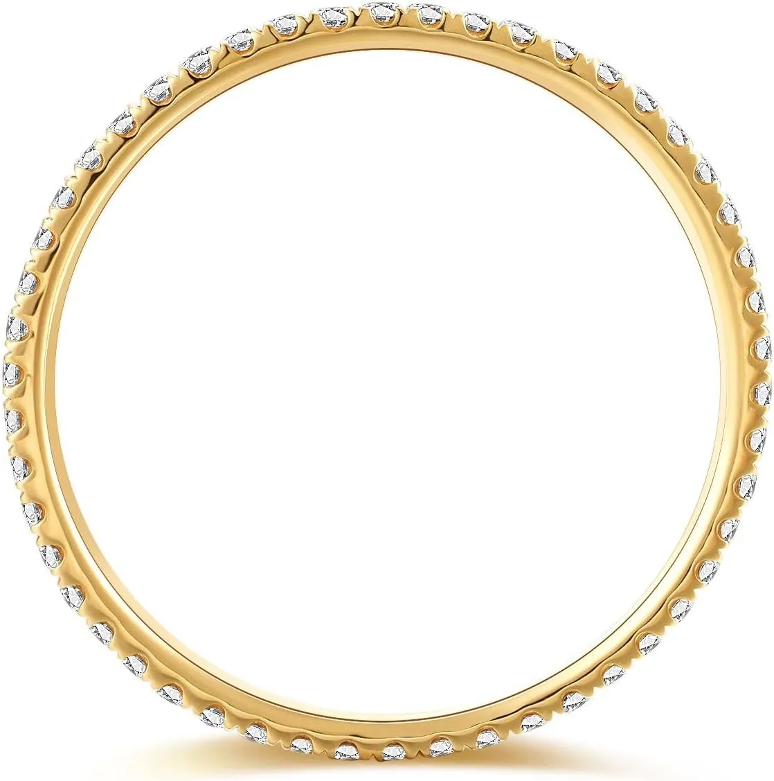 14k Solid Gold Petite Full Diamond Eternity Band Ring for women, 0.32~0.36ct,DEF VS~VVS,Wedding,No fading, No allergies,Lab grown Diamond