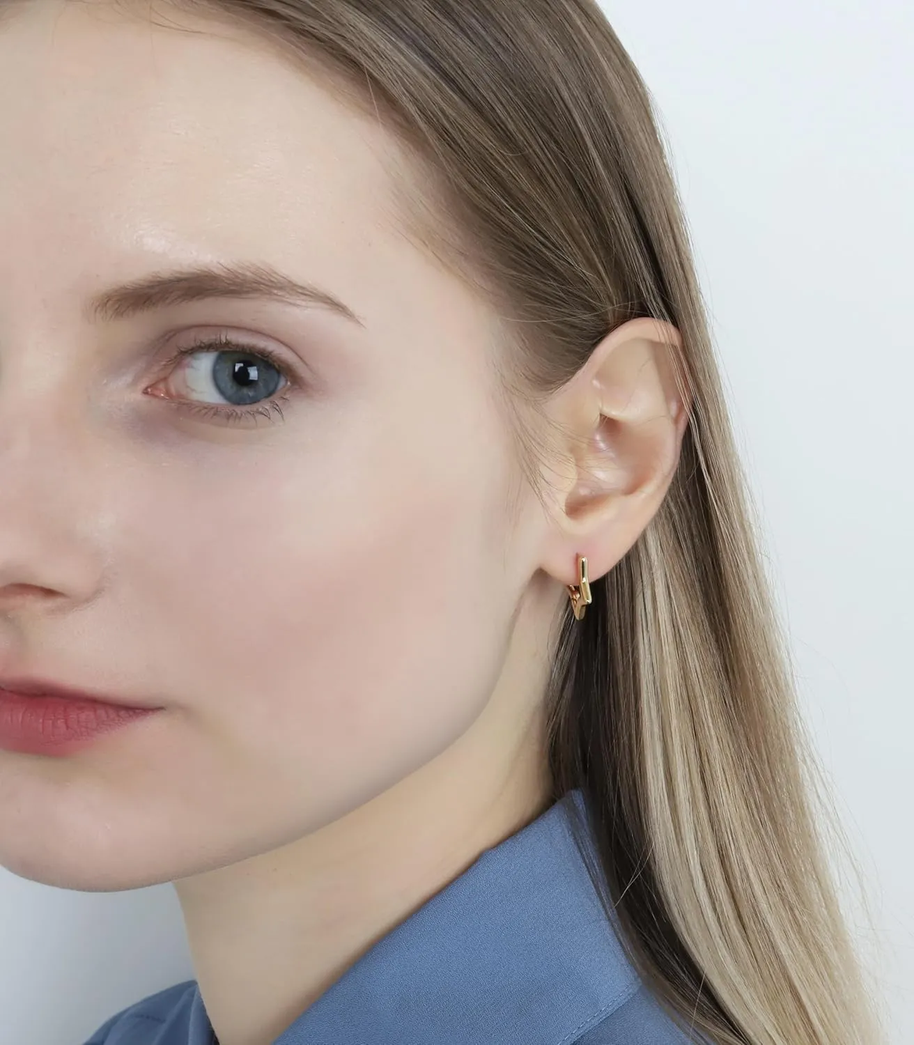 2 Pairs Cute Star Earrings for Women, Cubic Zirconia,14K Gold/Platinum Plated Stud Earrings, Simple Hoop Earrings