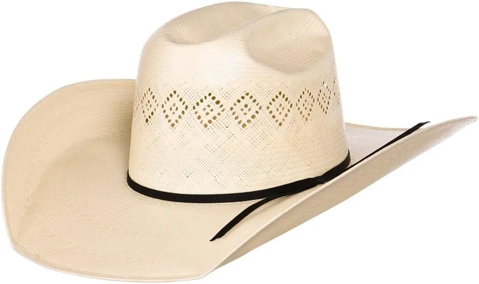24K Shantung Diamond 4 1/2" Brim Open Crown Straw Hat