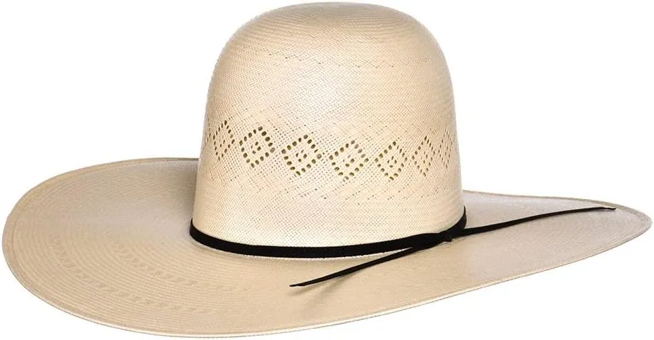 24K Shantung Diamond 4 1/2" Brim Open Crown Straw Hat
