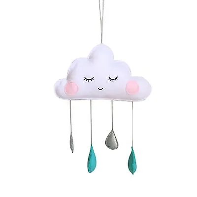 26 * 40cm pink Cute Smiling Cloud Nordic Style Wall Hanging-Cloud Raindrop Furniture Decoration Baby Bed Decoration AZ11691