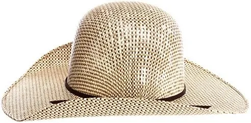 3 Tone Open Crown 4-1/2" Brim Straw Cowboy Hat