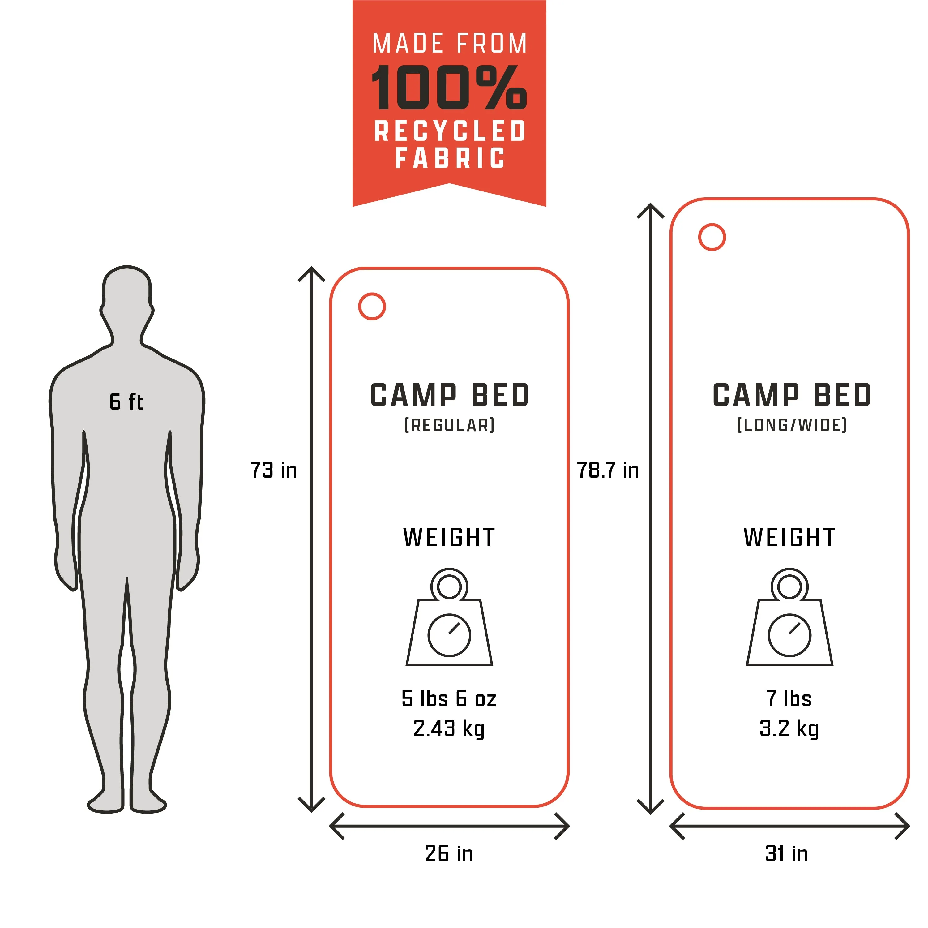4 Season Sleeping Pad (Long/Wide Size)