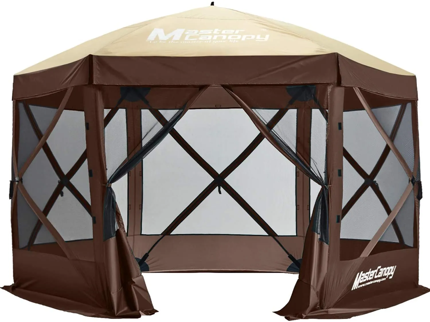 6x6/10x10/12x12/12.5x12.5 Portable Screen House Room Pop up Gazebo Outdoor Camping Tent with Carry Bag