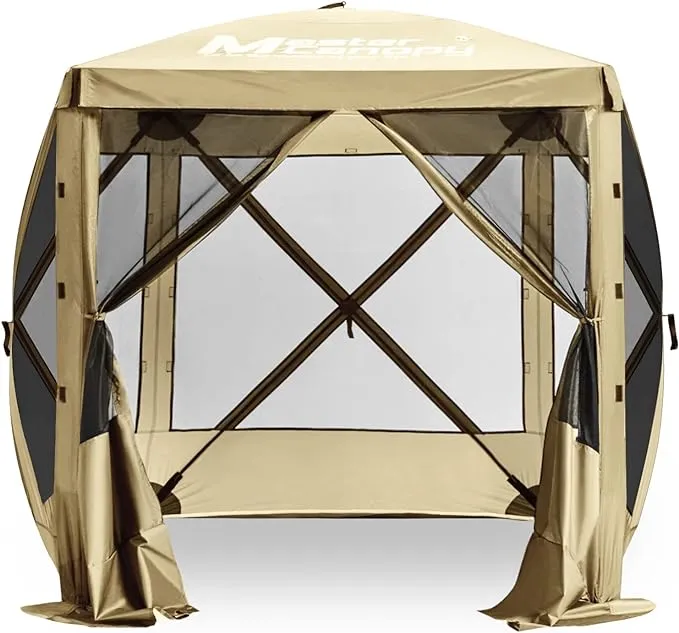 6x6/10x10/12x12/12.5x12.5 Portable Screen House Room Pop up Gazebo Outdoor Camping Tent with Carry Bag