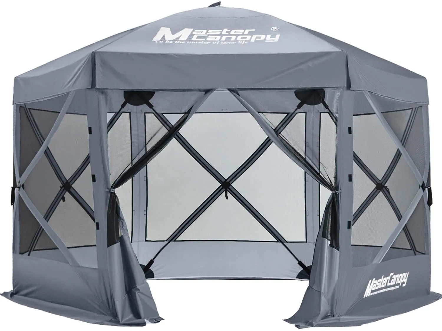 6x6/10x10/12x12/12.5x12.5 Portable Screen House Room Pop up Gazebo Outdoor Camping Tent with Carry Bag