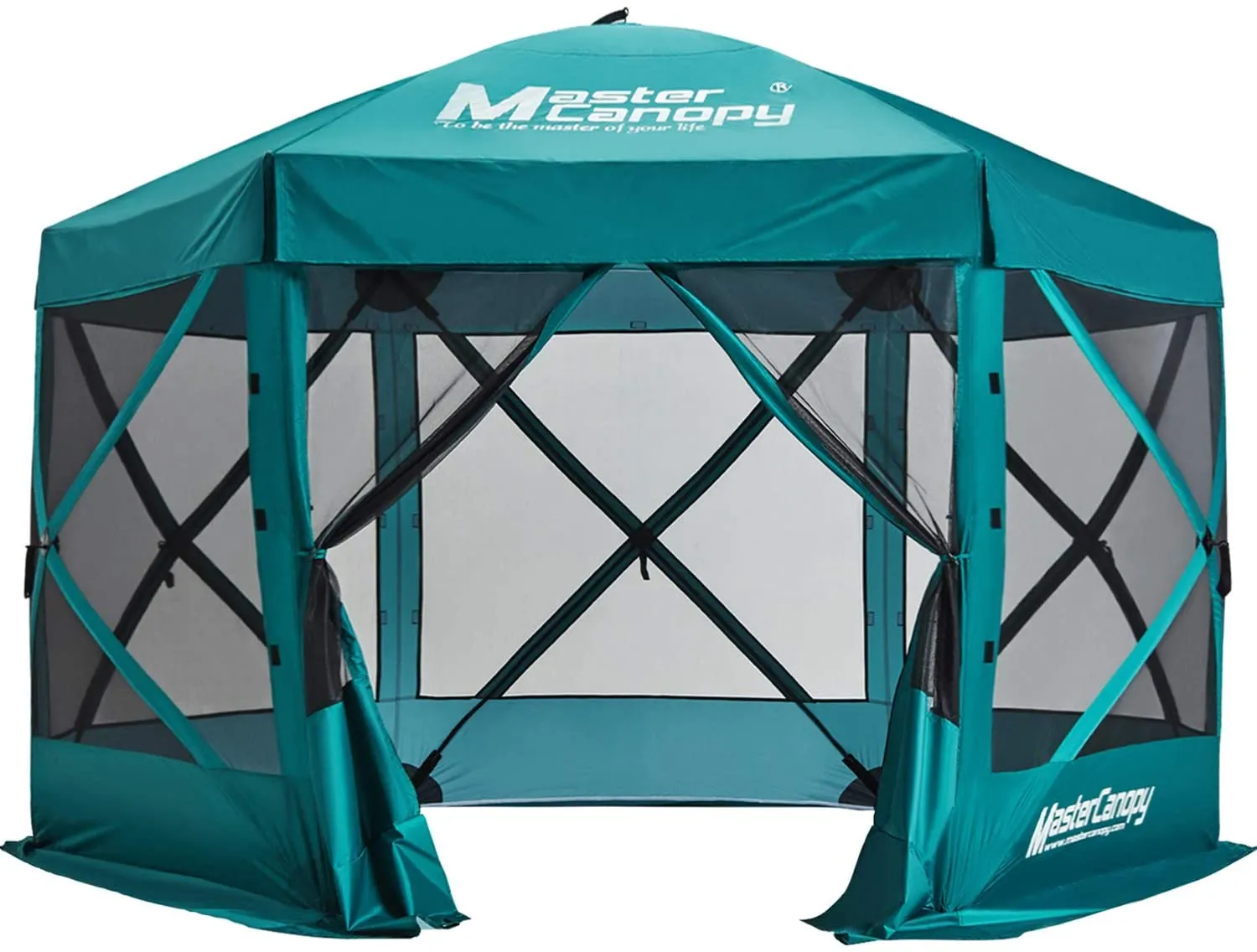 6x6/10x10/12x12/12.5x12.5 Portable Screen House Room Pop up Gazebo Outdoor Camping Tent with Carry Bag