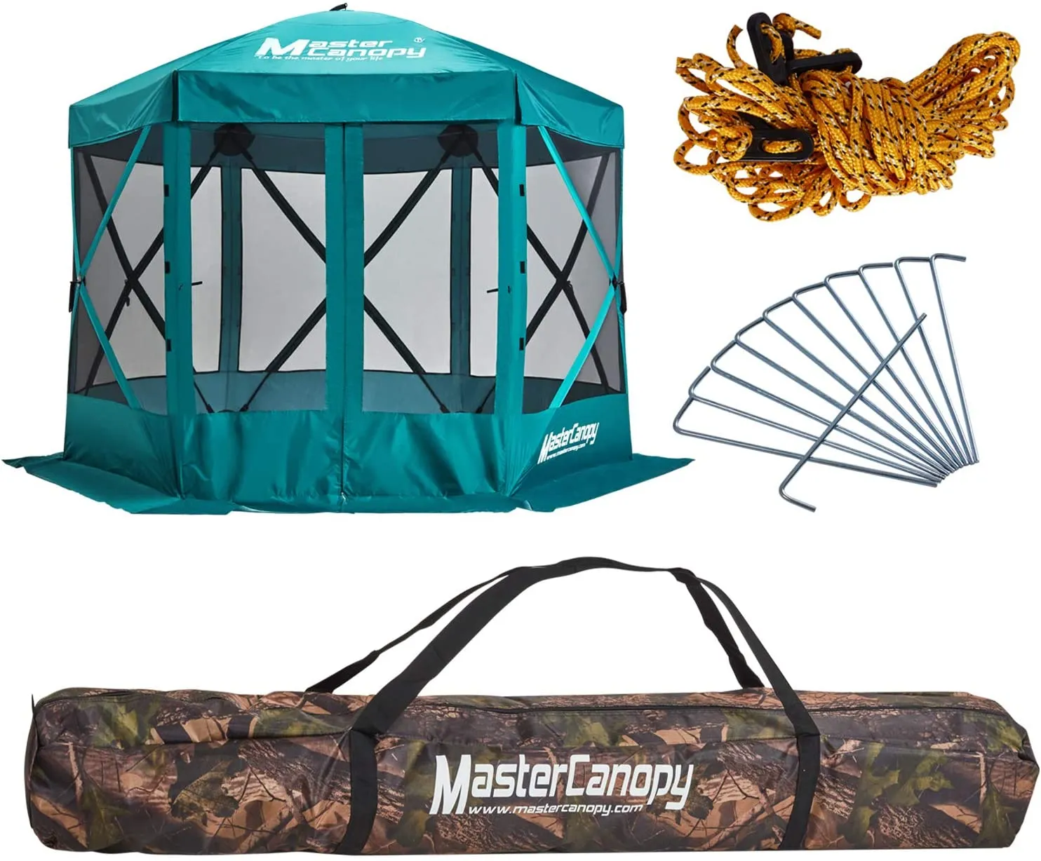 6x6/10x10/12x12/12.5x12.5 Portable Screen House Room Pop up Gazebo Outdoor Camping Tent with Carry Bag