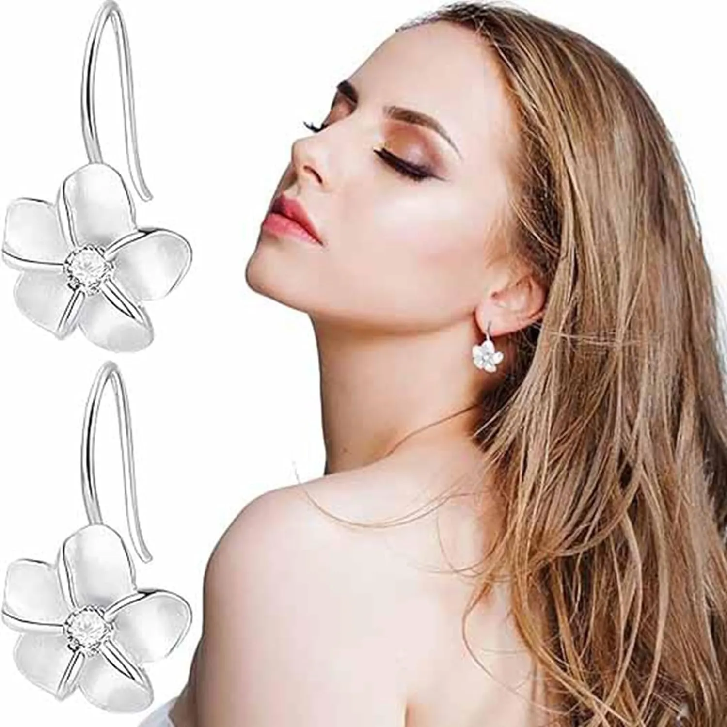 925 Sterling Silver Daisy Earrings Studs for Women Teens Petite Flowers Studs Earrings Valentine's Day Birthday Gifts