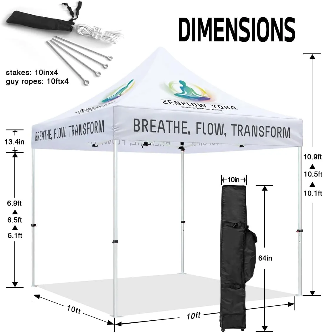 ABLEM8CANOPY BREATHE FLOW TRANSFORM 10x10 Canopy Tent