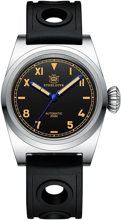 ACHARD AMOY Men Automatic Watch Pilot 39mm Mechanical Wristwatch Diver 20ATM C3 Luminous Sapphire Mirror NH35 Military