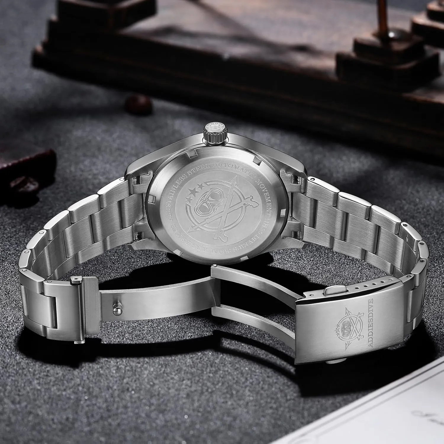 ADDIESDIVE Automatic Watches for Men Stainless Steel NH35A Movement Diver 200 M Luminescent Dial Analog Dress Watch