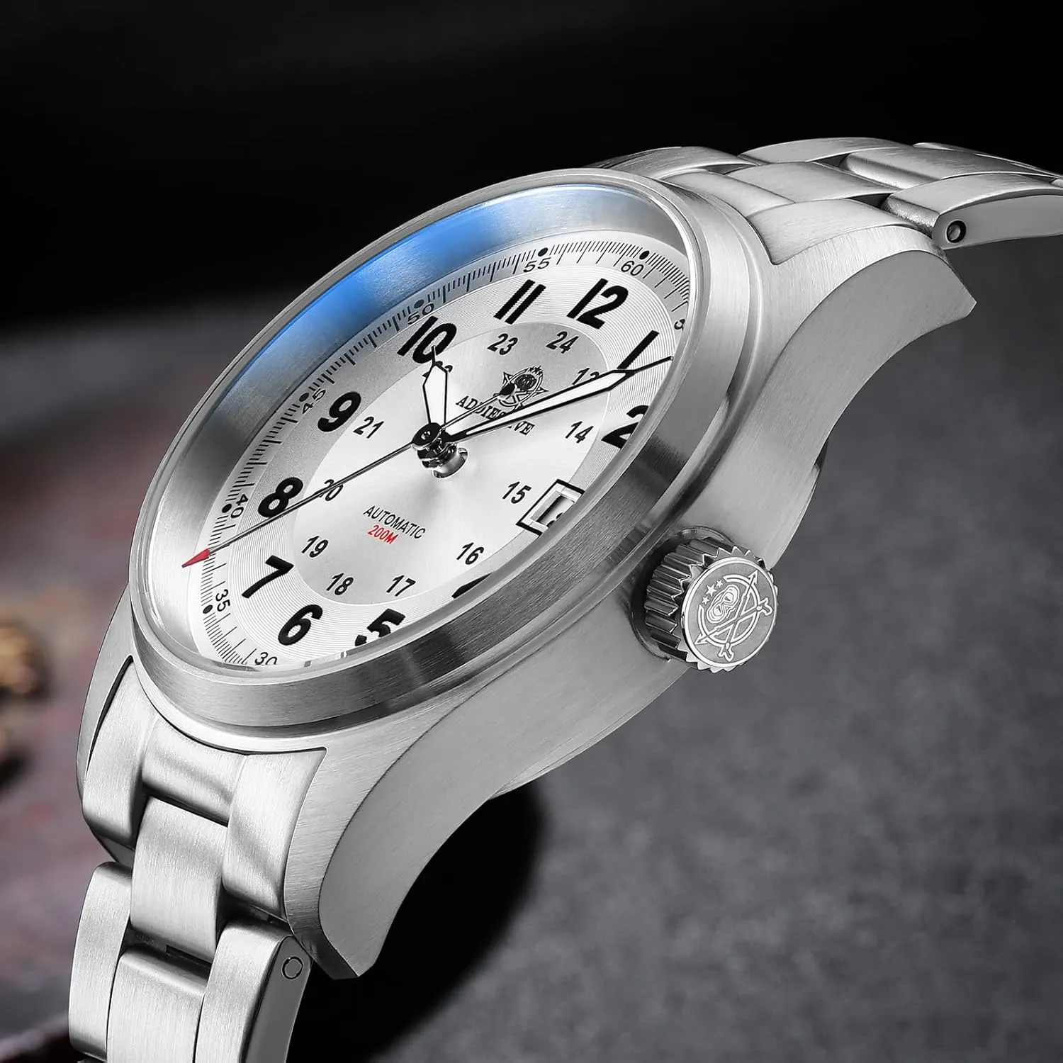 ADDIESDIVE Automatic Watches for Men Stainless Steel NH35A Movement Diver 200 M Luminescent Dial Analog Dress Watch