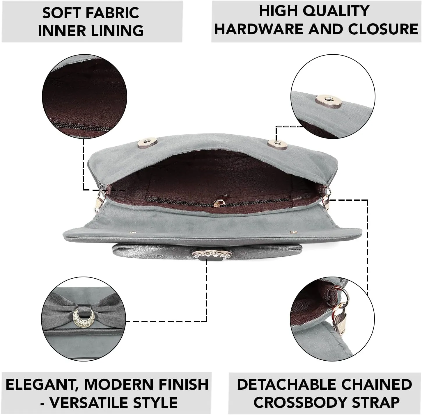 Aheli Clutch Purses Gift for Women Handmade Evening Handbag Stylish Fashion Bag