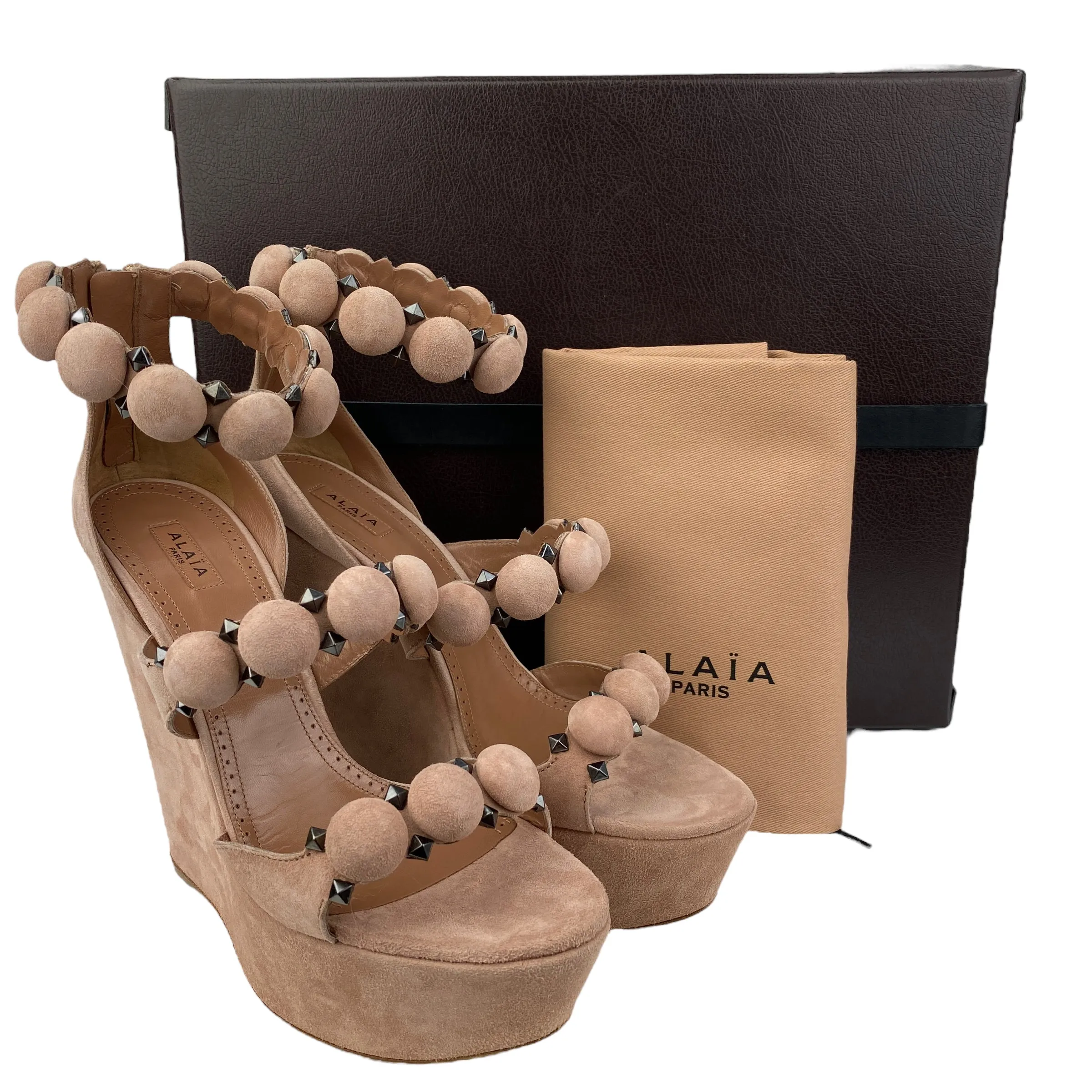 ALAA BOMBE WEDGE HEELS SIZE 40/ UK 7 - NEW