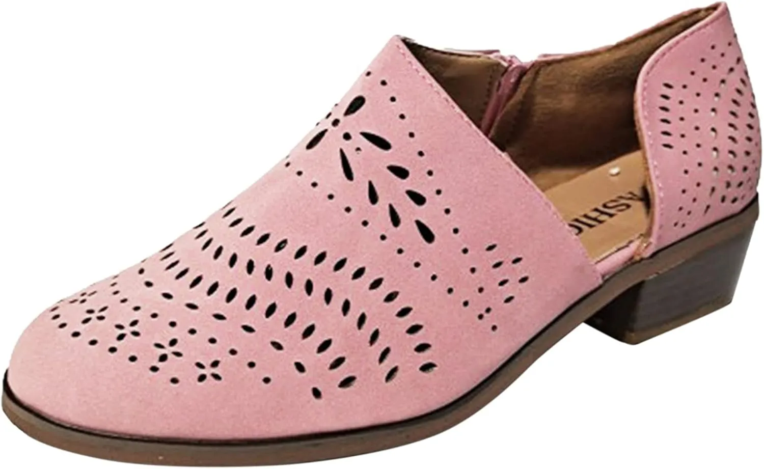 Ankle Boots for Women Platform Boots for Women Casual Shoes Hollow Out Low Heel Short Boots Side Zipper Women's Boots