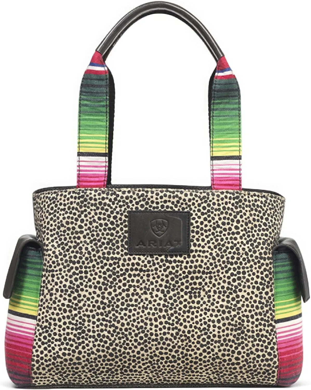 ARIAT Women's Loretta Collection Conceal Carry Satchel with Spotted and Serape Print