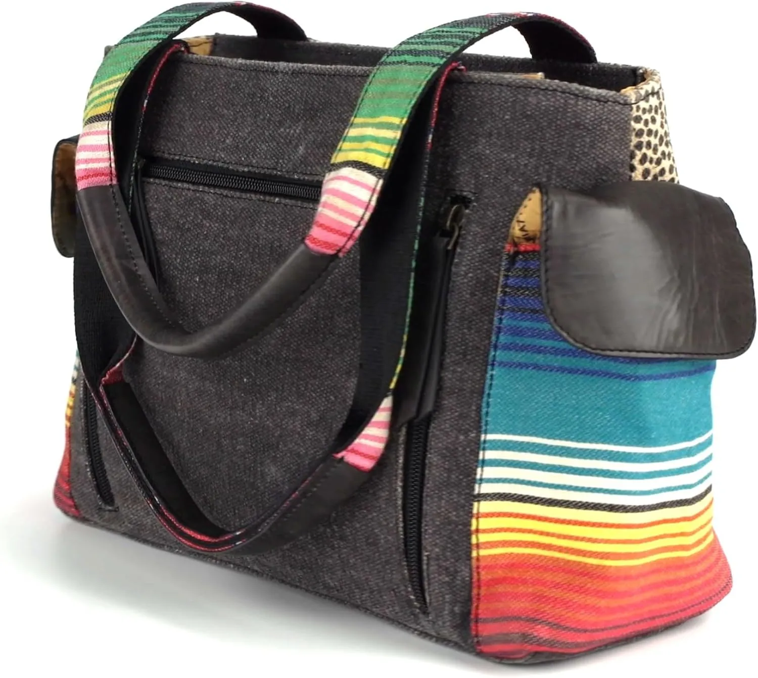 ARIAT Women's Loretta Collection Conceal Carry Satchel with Spotted and Serape Print