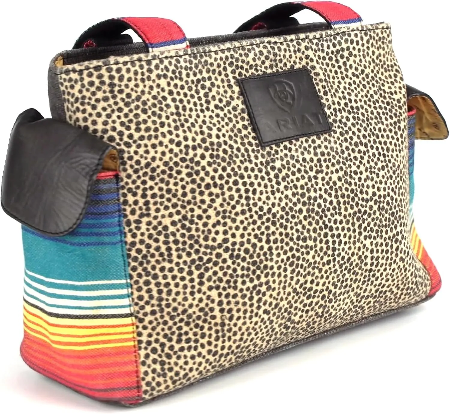 ARIAT Women's Loretta Collection Conceal Carry Satchel with Spotted and Serape Print