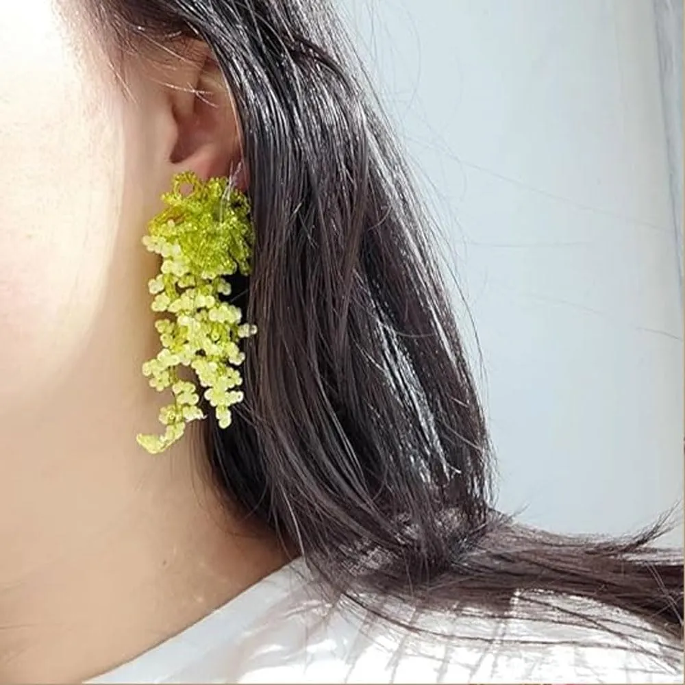 Blooming All Season: Artisan Floral Beaded Earrings for Effortless Spring-Summer Elegance