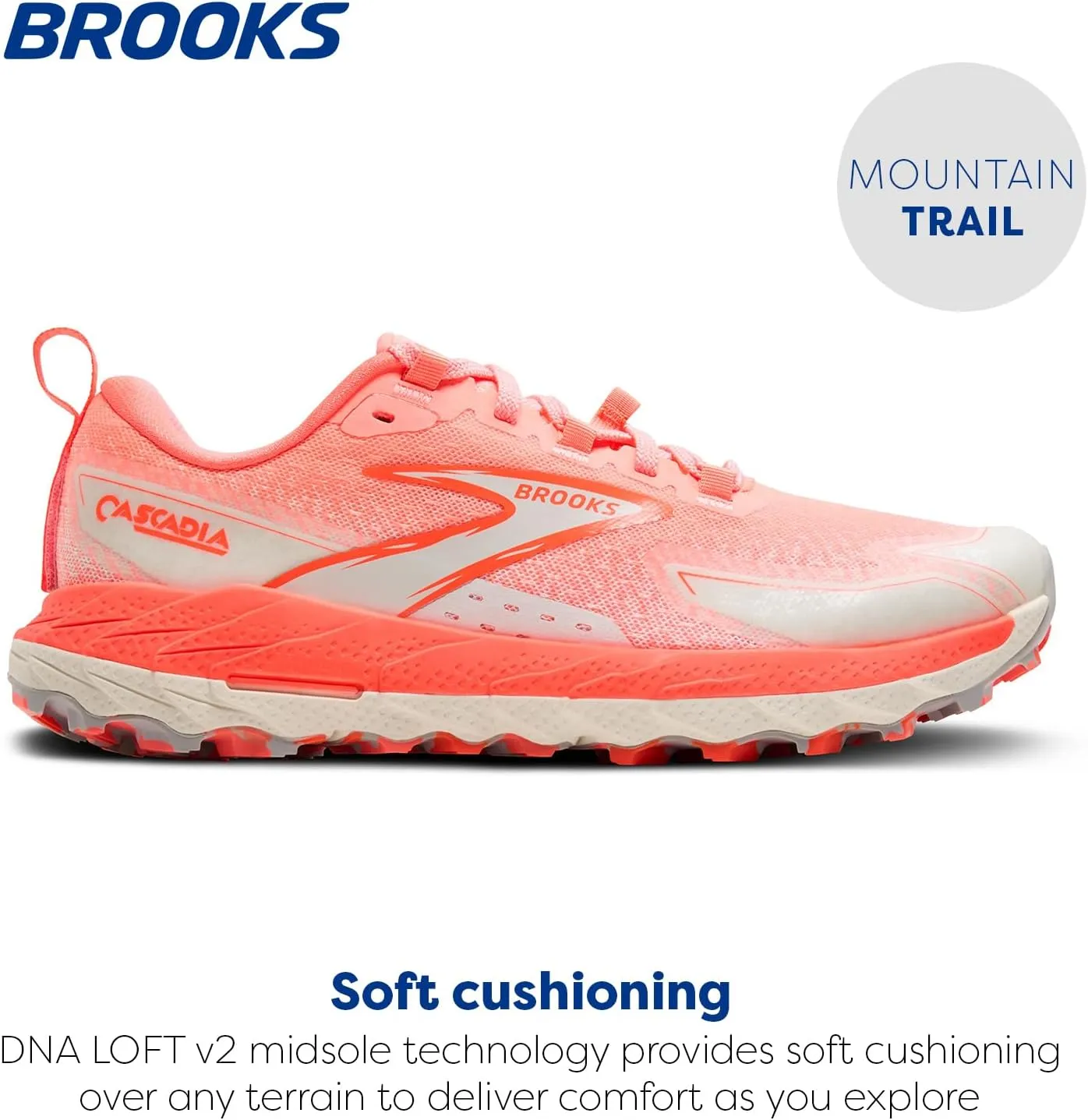 Brooks Womens Cascadia 18 Mountain Trail Running Shoe