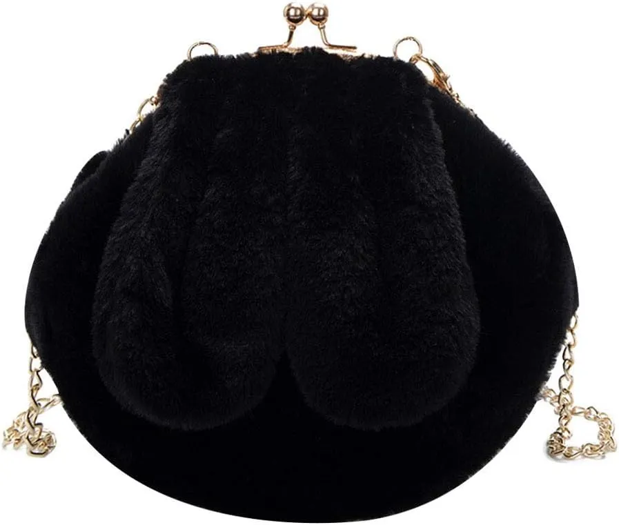 Buddy Bucket Bag Women Faux Fur Drawstring Handbag Crossbody Shoulder Purse