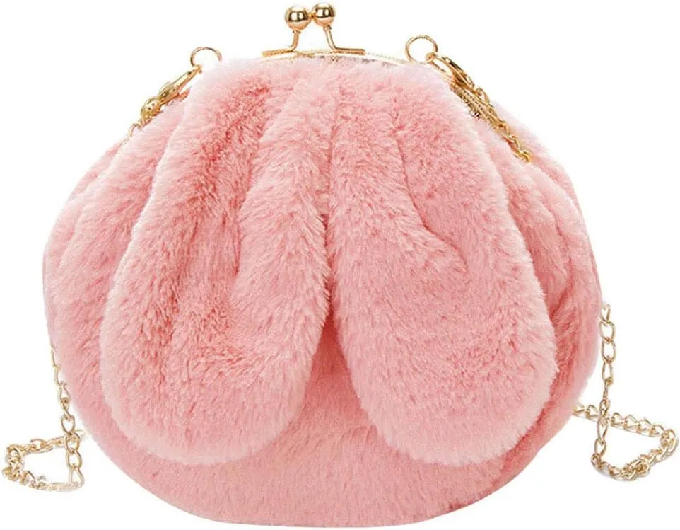 Buddy Bucket Bag Women Faux Fur Drawstring Handbag Crossbody Shoulder Purse