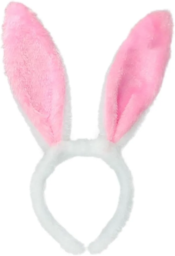 Bunny Ears Headband - Plush Easter Rabbit Ears - Headwear Cosplay Costume Accessories for Kids Adults Hairband Party Gift