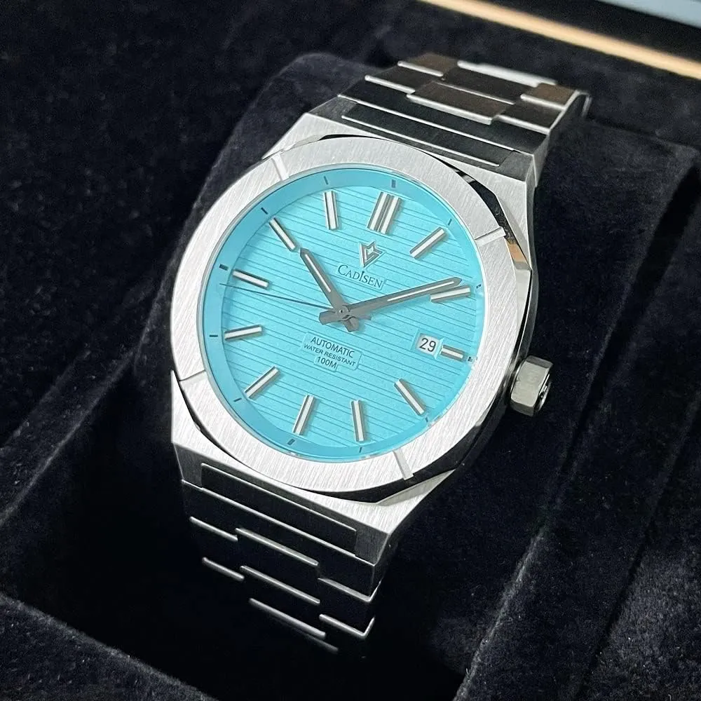 CADISEN Mens Automatic Watch Mechanical NH35 Movement Waterproof Sapphire Glass Casual Business Watches
