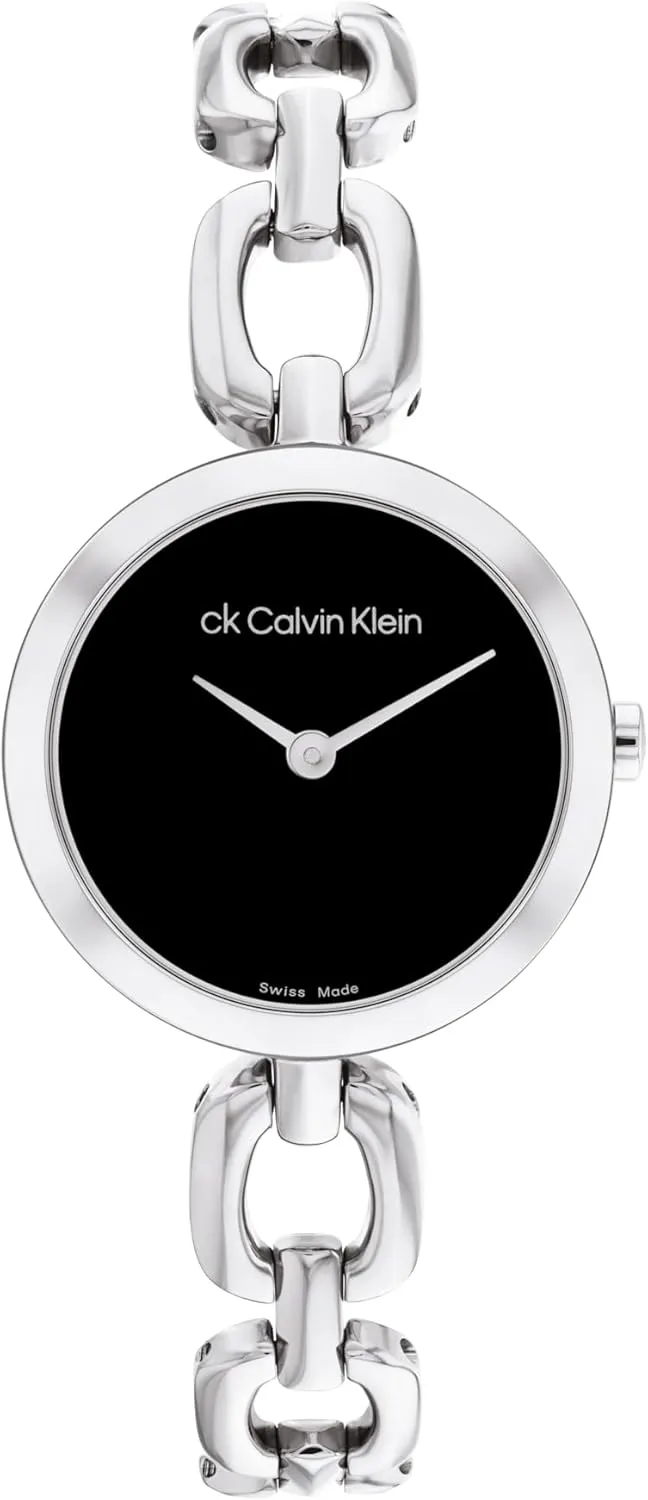 Calvin Klein Women's Swiss Quartz Watch  Minimalist Design, Sapphire Crystal, Jewelry-Inspired Link Bracelet, Elegant Gift for Her