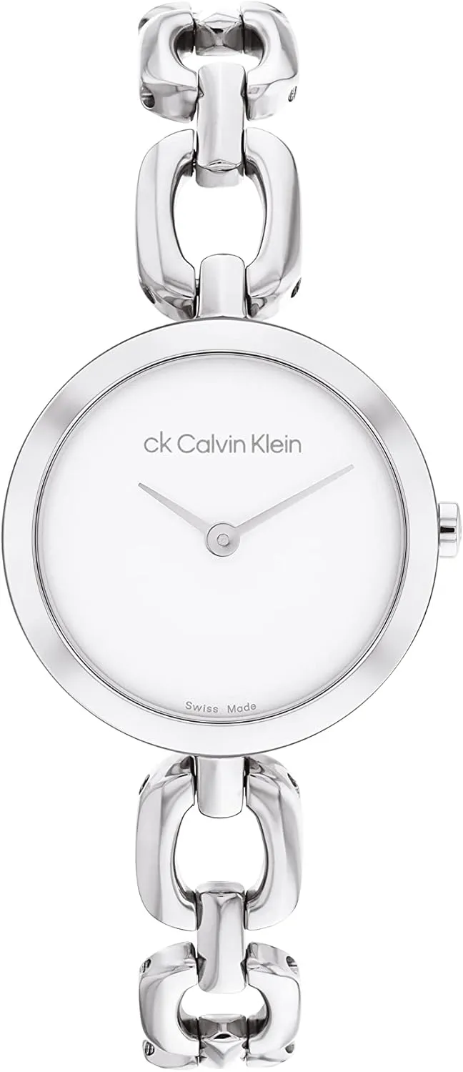 Calvin Klein Women's Swiss Quartz Watch  Minimalist Design, Sapphire Crystal, Jewelry-Inspired Link Bracelet, Elegant Gift for Her