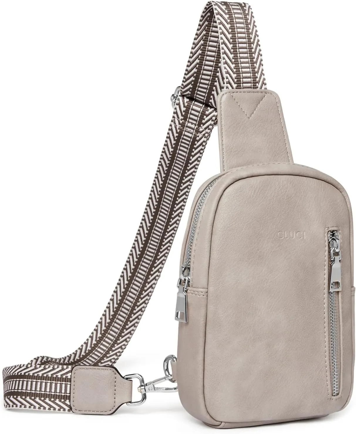 CLUCI Small Sling Bag for Women Vegan Leather Crossbody Chest Bags Trendy, Women's Fanny Pack