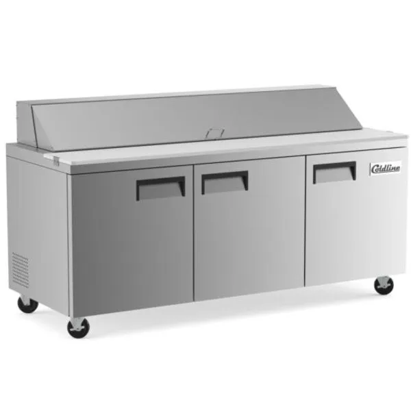 Coldline SP72 72" Refrigerated Sandwich Prep Table with Cutting Board and Food Pans