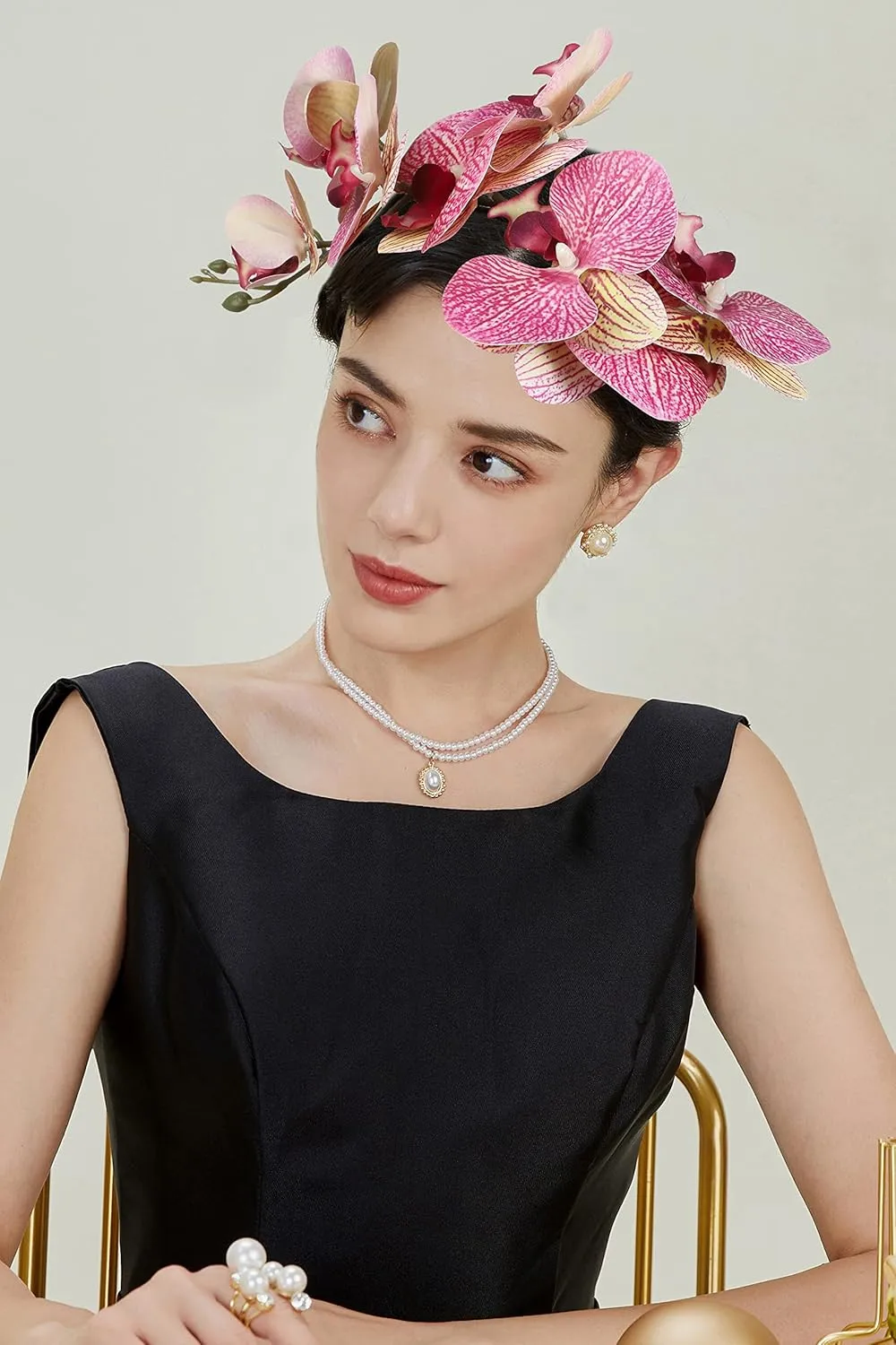 Coucoland Flower Hat Fascinators for Women - Fancy Tea Party Church Cocktail Derby Hats Floral Fascinator Headband