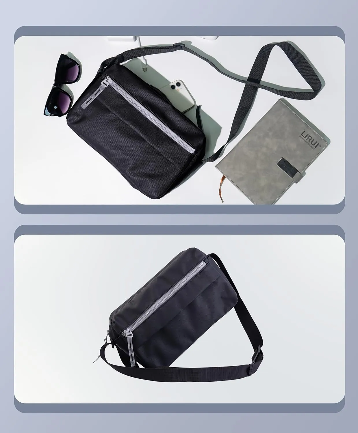 Crossbody Bag Shoulder Bag for Men Women, Messenger Satchel Bag Anti Theft Crossbody Purse