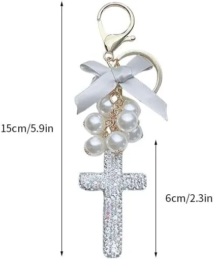 Cute Purse Charms for Handbags Sparkling Keychain Accessories Y2K Key Fob Pink Keychain Keychain Charms Decor Kawaii
