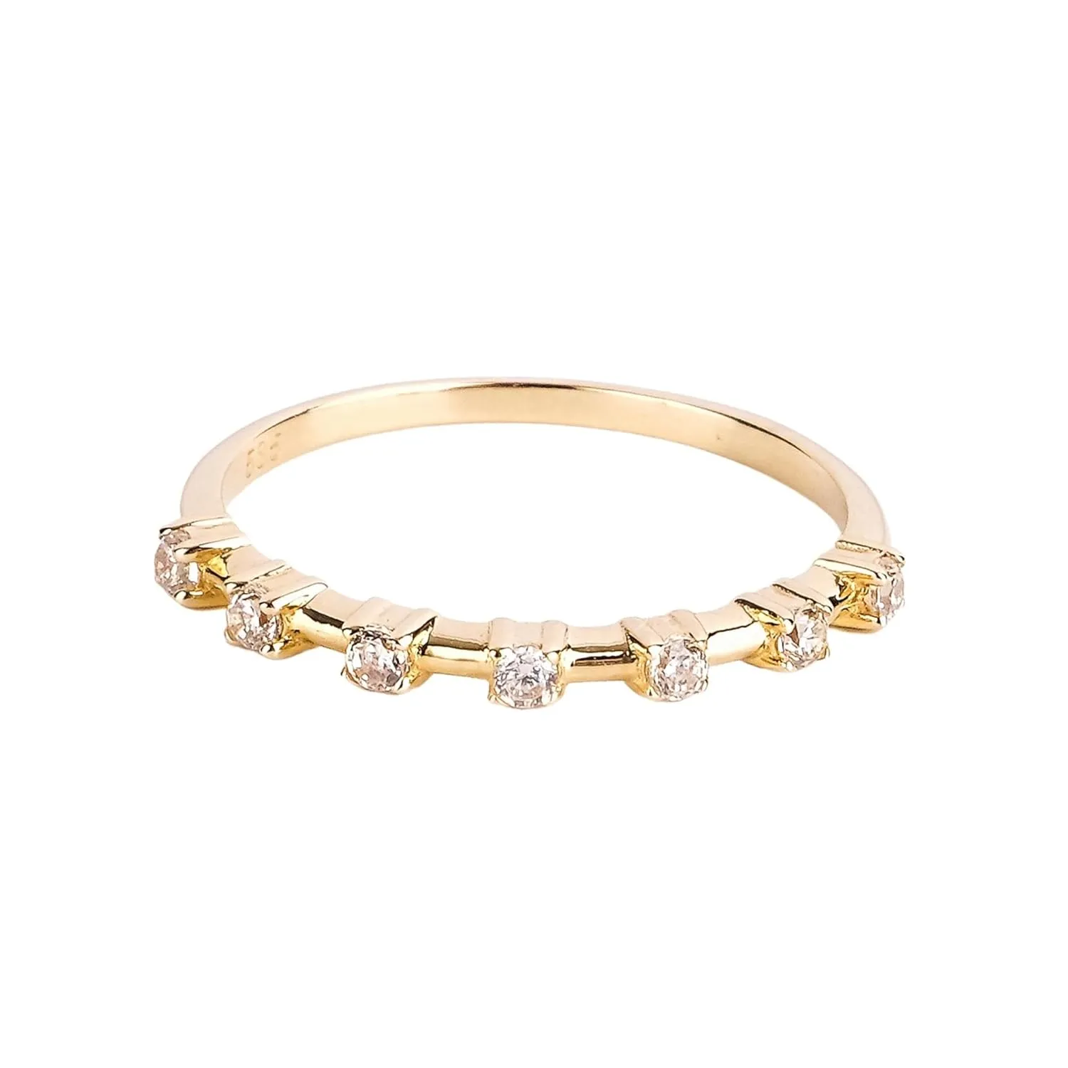 Diamond Wedding Band in 14k Solid Gold | Petite Diamond Wedding Ring | Eternity Minimal Ring | Stacking Diamond Ring | Jewelry Gift for Her