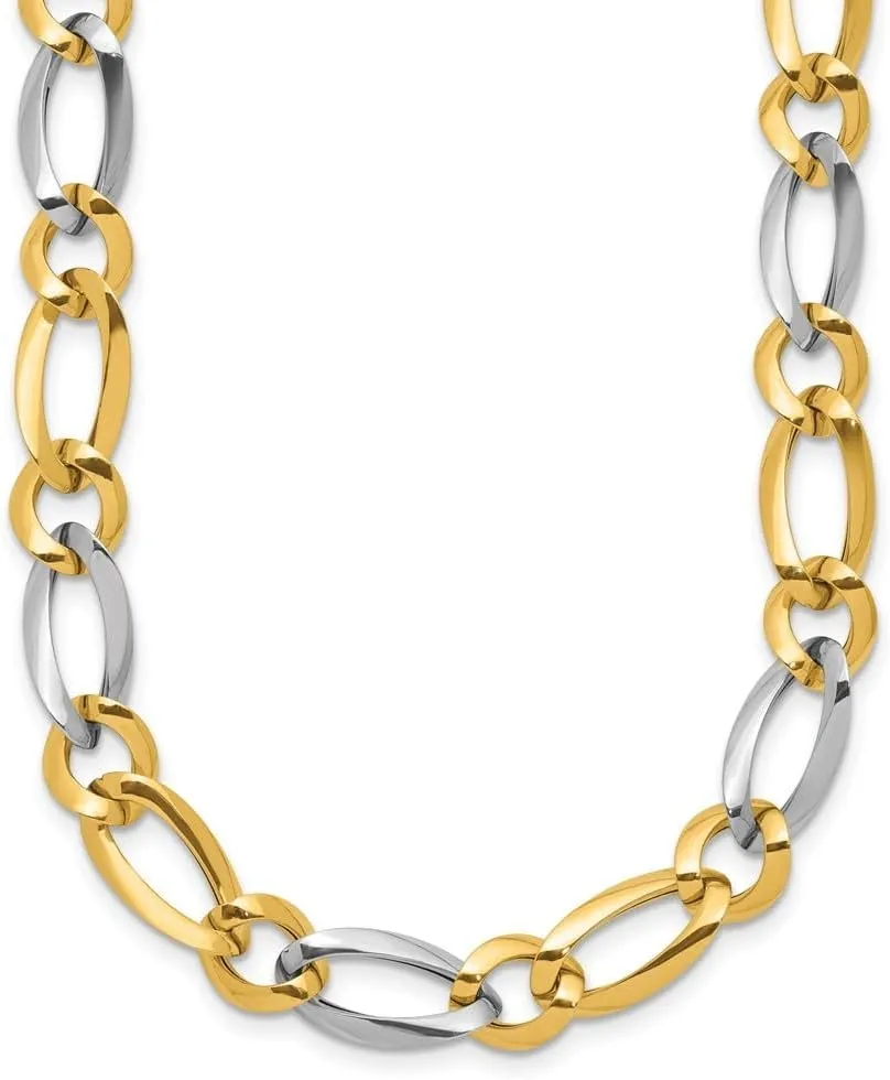 Diamond2Deal 14k Two tone Gold Necklace 17.5"