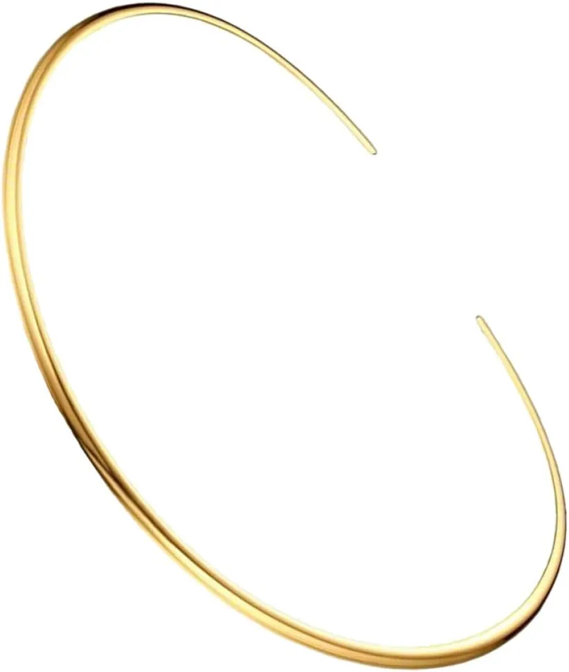 Didiseaon Gold Choker Collar Necklace for Women Minimalist Round Design Comfortable Stylish Jewelry for Cosplay Parties and Daily Wear Present for Daughters Mothers and Friends