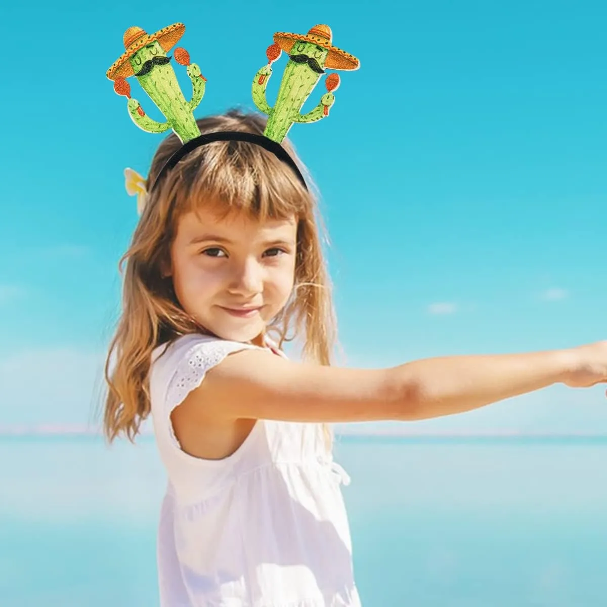 Doneace Summer Party Headband Hawaiian Head Boppers Beach Pool Party Hair Hoop Headwear Tropical Hair Decorations 1PCS