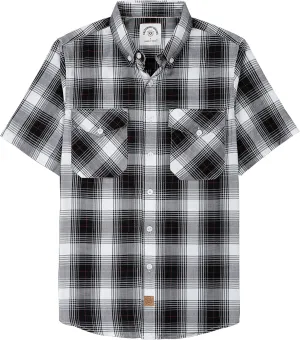 Dubinik Mens Short Sleeve Button Down Mens Button Up Short Sleeve Two Pockets Soft Vintage Regular Fit Mens Casual Shirts