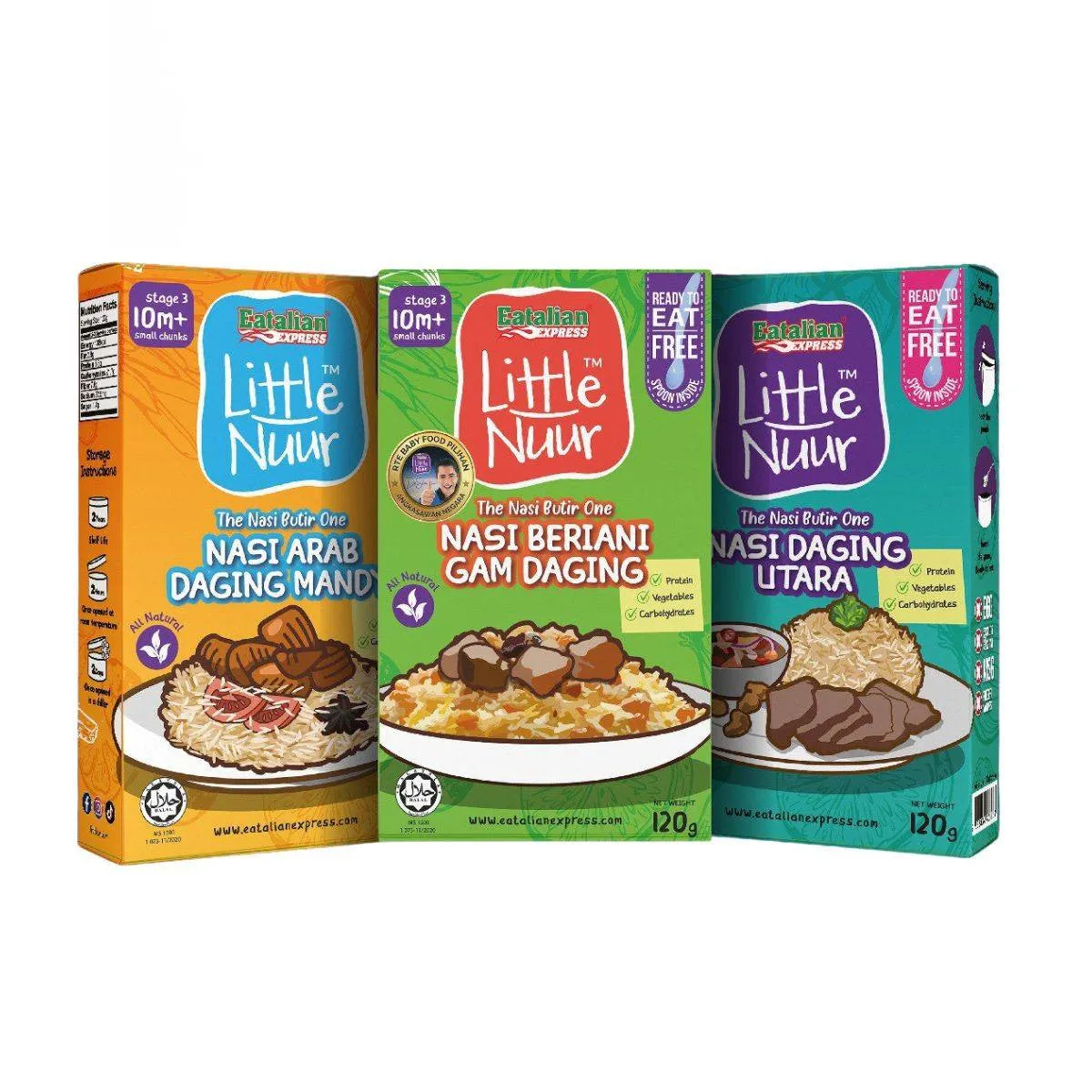 Eatalian Express Little Nuur - Nasi Beriani Gam Daging 120g (10m )