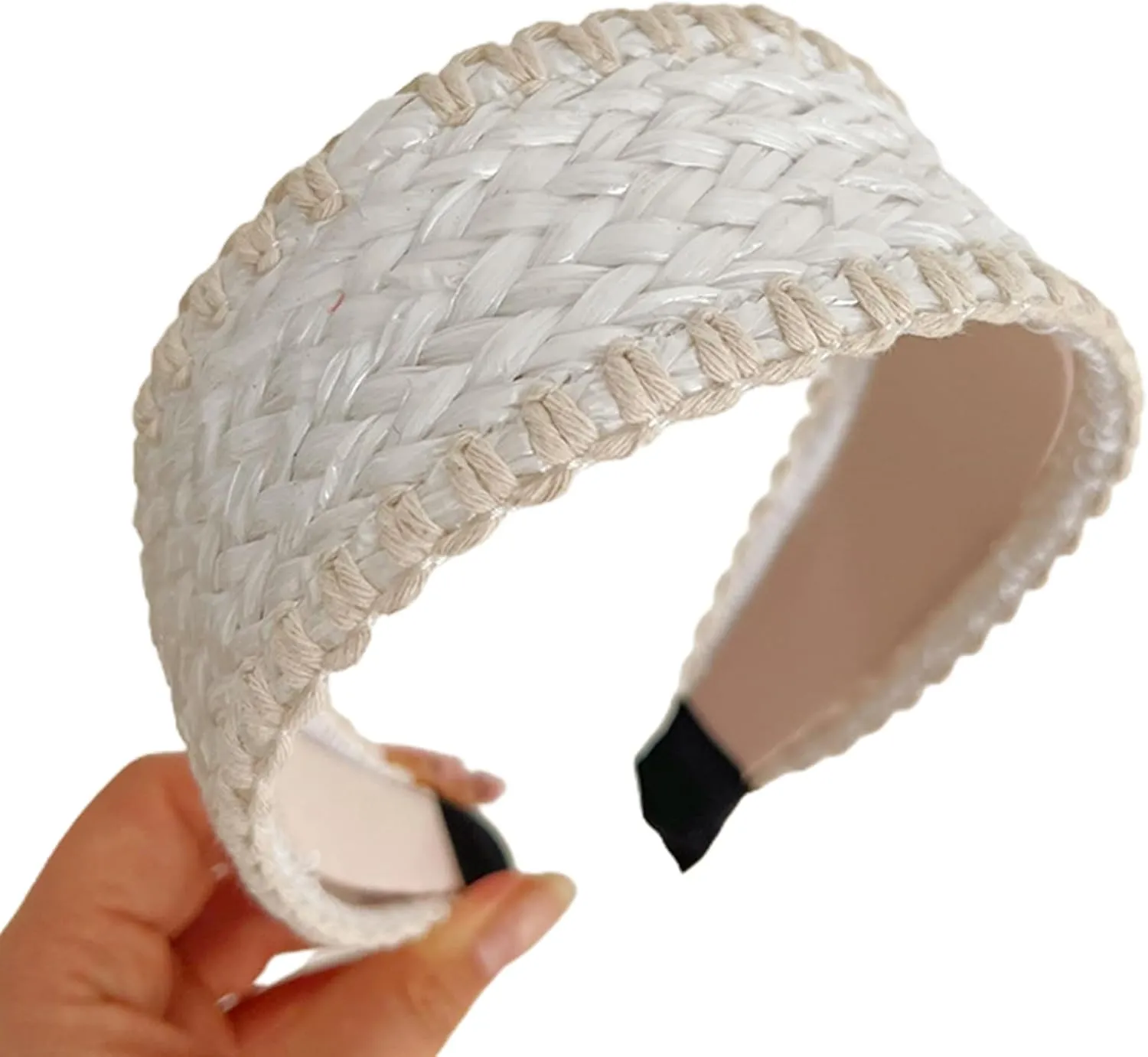 Elegant Wide Hair Bands Photo Booth s Wide Headband Headpiece Garland Knotted Headband for Music Festivals